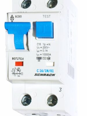 Siguranta cu Intreruptor automat+diferenţial, C16/100mA, 10kA,tip AC,1P+N