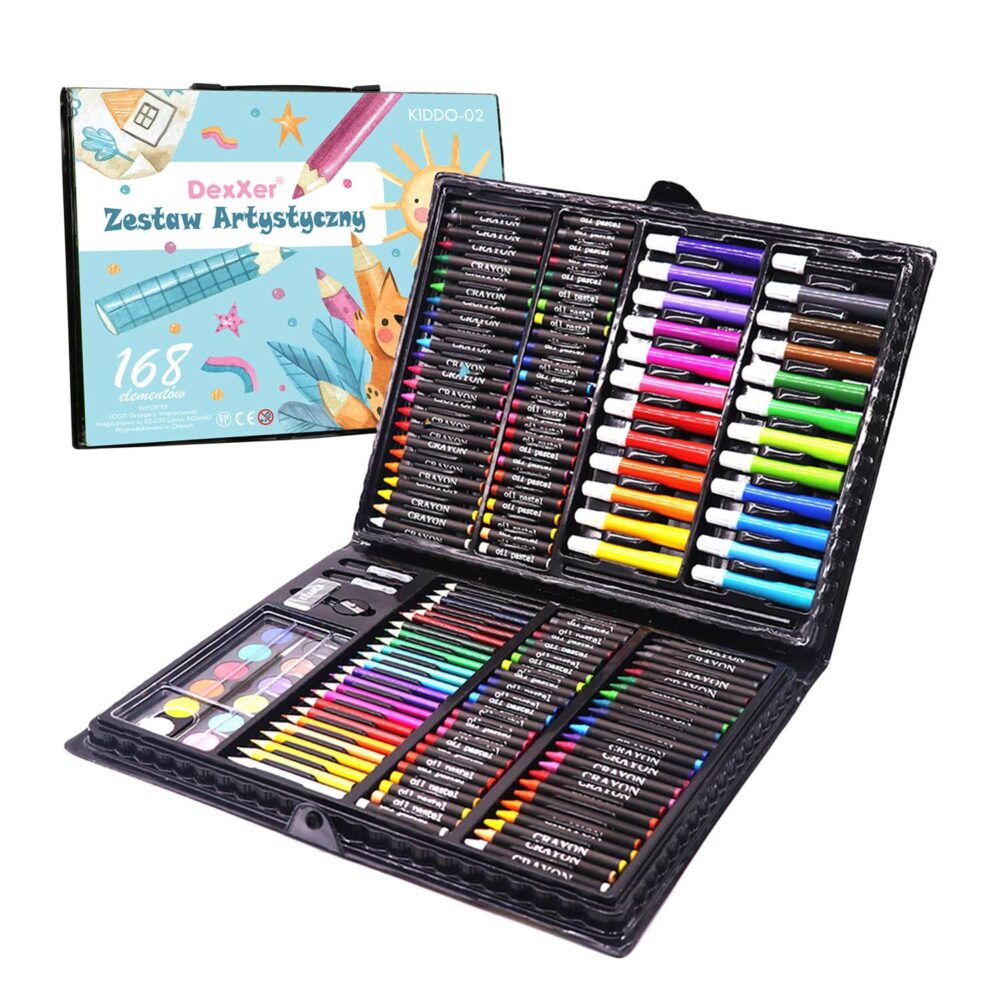 Set 168 piese pentru pictura, pentru copii sau adulti, pixuri de